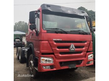 Gjysmë-kamion HOWO 6x4 drive 10 wheels truck unit red color: foto 1