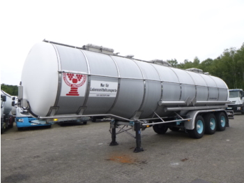 Gjysmë rimorkio me bot për transportimin e kimikateve Burg Chemical / Food tank inox 36 m3 / 3 comp / ADR valid 01/2021: foto 1