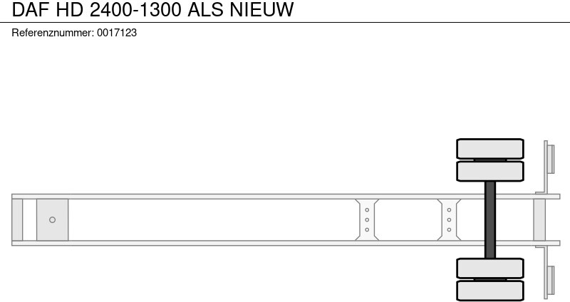 Gjysmë rimorkio e hapur/ Platformë DAF HD 2400-1300 ALS NIEUW: foto 17