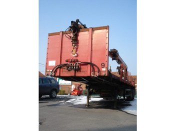 AUGUST SCHMIDT flat bed crane trailer - Gjysmë rimorkio e hapur/ Platformë