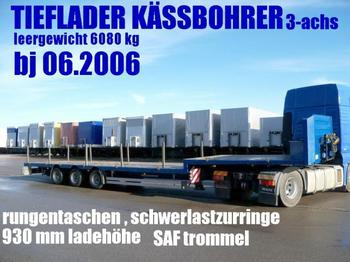 Kässbohrer JB / JUMBO TIEFLADER PLATTFORM rungen/ 4 to.zurr - Gjysmë rimorkio e hapur/ Platformë