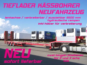 Kässbohrer LB3E / verbreiterbar /lenkachse / 6,5 m AZB NEU - Gjysmë rimorkio e hapur/ Platformë