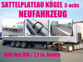 Kögel SN 24 / PLATEAU / plattform / baustoffe / STAHL - Gjysmë rimorkio e hapur/ Platformë