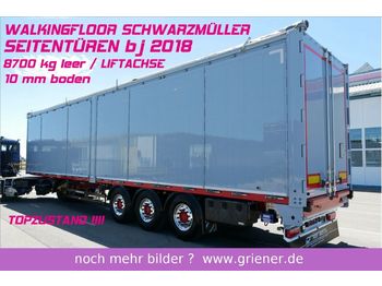 Schwarzmüller 90 m³ / SEITLICHE TÜREN /SAF/10 mm boden 8700 kg  - Gjysmë rimorkio me bazament të lëvizshëm