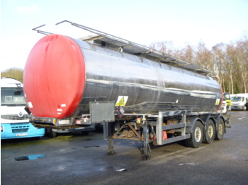 Clayton Chemical tank inox 30.4 m3 / 1 comp + pump - Gjysmë rimorkio me bot