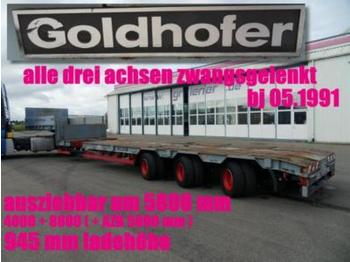Goldhofer STZL3- 34/80 / ZWANGSGELENKT 3x / AZB 5800/ TÜV - Gjysmë rimorkio me plan ngarkimi të ulët