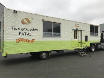 Netam-Fruehauf Foodtruck / Mobiel Cafetaria -Lunchroom / Food Truck (B/E rijbewijs) inclusief DAF trekker - Gjysmë rimorkio me vagonetë të mbyllur