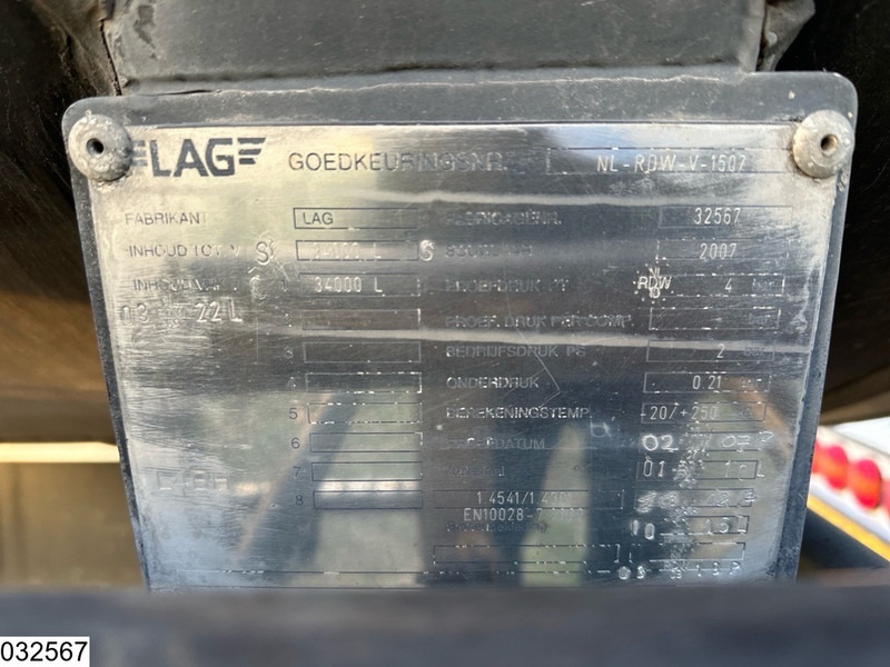 Gjysmë rimorkio me bot LAG Bitum 34000 Liter, 1 Compartment: foto 3