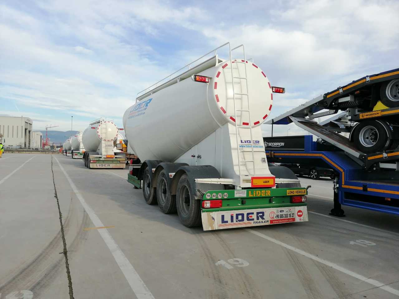 Gjysmë rimorkio me bot për transportimin e çimentos i ri LIDER 2023 MODEL NEW CEMENT TANKER: foto 19
