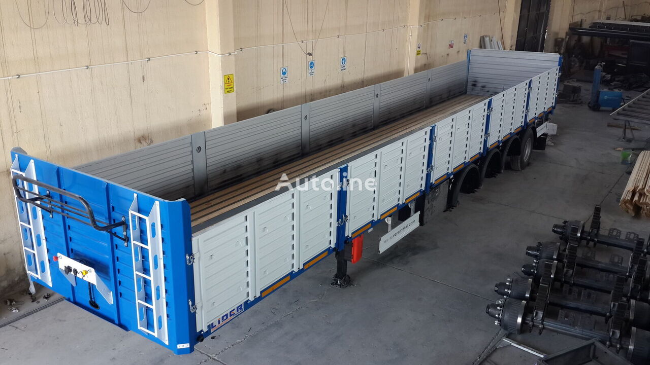 Gjysmë rimorkio e hapur/ Platformë i ri LIDER 2023 Model NEW trailer Manufacturer Company READY: foto 12