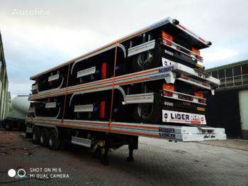 Transportjer kontejnerësh/ Gjysmë rimorkio me karroceri të çmontueshme për transportimin e kontejnerëve i ri LIDER NEW 2021 MODELS YEAR (MANUFACTURER COMPANY LIDER TRAILER [ Copy ]: foto 1