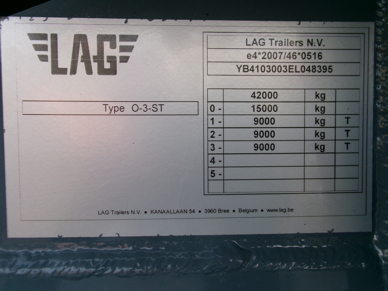 Gjysmë rimorkio me bot për transportimin e karburantit L.A.G. Fuel tank alu 44.5 m3 / 6 comp + pump: foto 38