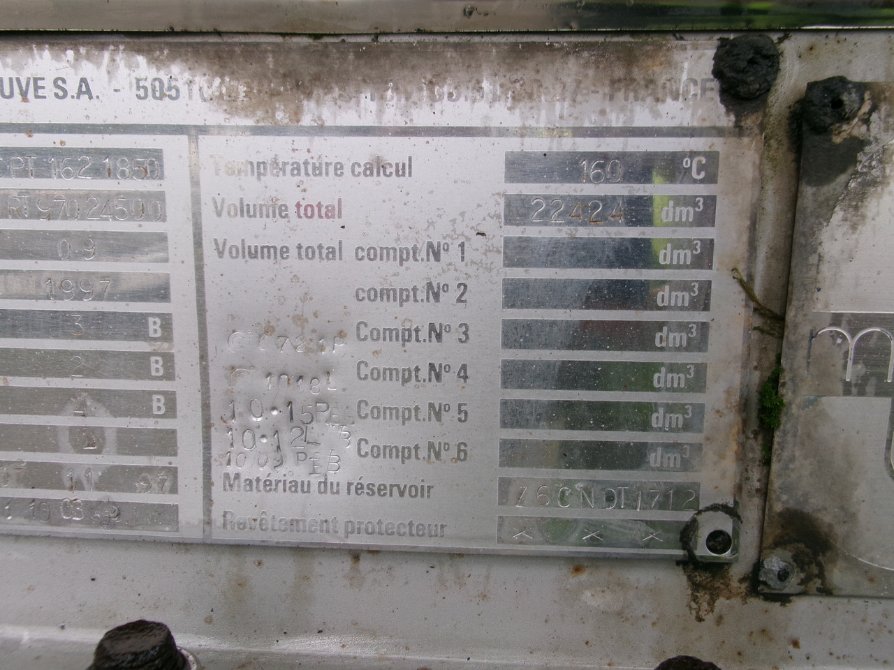 Gjysmë rimorkio me bot për transportimin e kimikateve Maisonneuve Chemical tank inox 22.3 m3 / 1 comp: foto 34