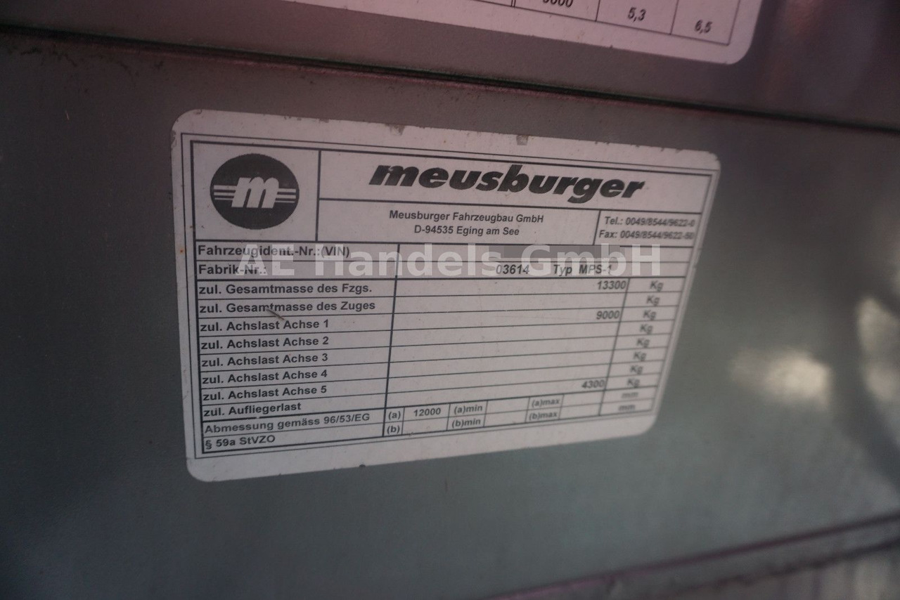 Gjysmë rimorkio me tendë Meusburger Curtain side semi-trailer: foto 16
