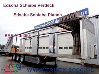 Gjysmë rimorkio me tendë SCHMITZ 3 Achs Edscha Schiebe Verdeck+Schiebe Planen L+R: foto 1