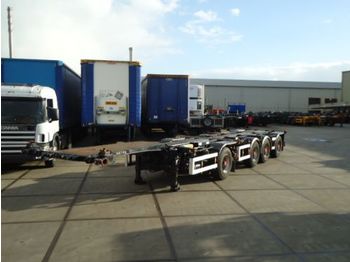 D-TEC 4-Axle combi trailer - steering axle - lift axle - ABS - Transportjer kontejnerësh/ Gjysmë rimorkio me karroceri të çmontueshme