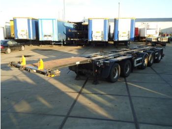 D-TEC CT-53 - 53.000 Kg - 5 axle combi trailer / 2x stuur as - Transportjer kontejnerësh/ Gjysmë rimorkio me karroceri të çmontueshme