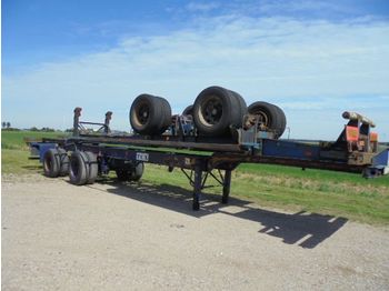 Netam-Fruehauf 40 FT gooseneck chassis Steel suspension 8 tyres - Transportjer kontejnerësh/ Gjysmë rimorkio me karroceri të çmontueshme