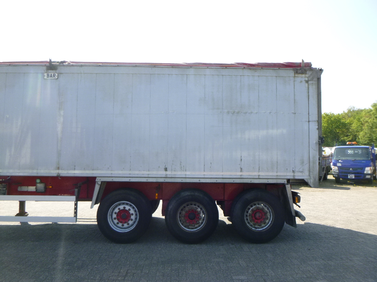 Gjysmë rimorkio vetëshkarkuese Wilcox Tipper trailer alu 55 m3 + tarpaulin: foto 5
