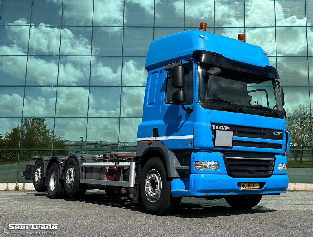 Transportjer kontejnerësh/ Kamion me karroceri të çmontueshme DAF CF 85.410 FAQ ATe 8X2 PTO + Compressor Full ADR ALL Classes Holland Truck: foto 7