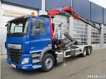 Kamion vetëngarkues DAF FAN CF 410 6x2 Euro 6 HMF 21 ton/meter laadkraan: foto 1