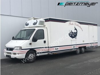 Kamion shpërndarës IVECO FIAT (I) Ducato Verkaufswagen 6,5 m - Motor neu vor 21 TKM + Kühltheke, Fritteuse,