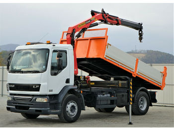 Kamion vetëshkarkues DAF LF 55.220*Kipper 4,50 + Kran/FUNK*Topzustand!!