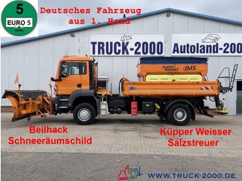 Kamion vetëshkarkues, Kamion me vinç MAN TGS 18.320 4x4 Winterdienst Schild+Streuer 1.Hd: foto 1