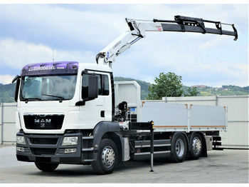 Kamion me karroceri të hapur, Kamion me vinç MAN TGS 26.360 Pritsche 6,40 m + Kran *6x2!: foto 1