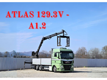 Kamion me vinç MAN TGX 26.440 Pritsche 6,60 m* ATLAS 129.3V-A1.2: foto 1