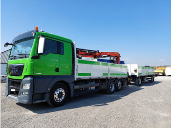 Kamion me karroceri të hapur, Kamion me vinç MAN TGX 26.520 Baustoff-LKW Palfinger 20001L Palettengabel (20): foto 1
