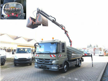 Kamion vetëshkarkues Mercedes-Benz Atego 822 K 2-Achs Kipper Heckkran Funk Greifer: foto 1