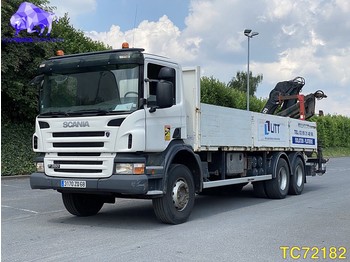 Kamion me karroceri të hapur, Kamion me vinç Scania P 380 Euro 4: foto 1
