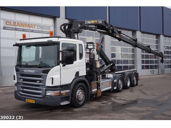 Kamion vetëngarkues Scania P 420 Euro 5 EEV Hiab 28 ton/meter laadkraan + Welvaarts: foto 1