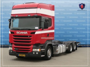 Transportjer kontejnerësh/ Kamion me karroceri të çmontueshme Scania R410 LB6X2MNB | BDF SYSTEM | WECHSELFAHRGESTELL | RETARDER | EURO 6: foto 1