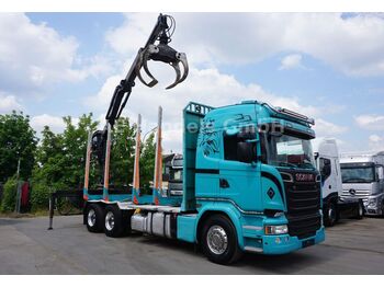 Kamion për transport druri, Kamion me vinç Scania R490 HighLine BL 6x4*Retarder/Palfinger/Alcoa: foto 1