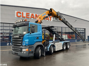 Kamion me sistem kabllor, Kamion me vinç Scania R 500 Effer 30 ton/meter laadkraan: foto 1