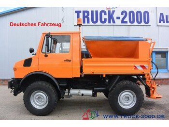 Kamion me karroceri të hapur, Mjet bujqësor/ Special Unimog 424 1200 Kommunal Winterdienst+Streuer Zapfwelle: foto 1