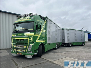 Kamion bagëtish Volvo FH FH 540 6x2 1/2/3 Finkl Livestock -- Water and Ventilation - Lifting roof - Lifting floors + Trailer 1/2/3 Finkl: foto 1