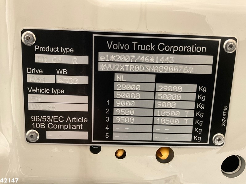 Kamion vetëngarkues Volvo FM 430 6x4 VDL 21 ton's haakarmsysteem + Hefbare achteras: foto 11