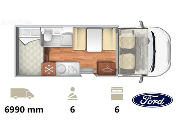 Kamper alcove i ri Roller Team Kronos 295M, Ford Transit, 6 seats, (2024 model): foto 4