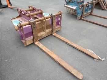 Fashetë për Ekskavator Prodem Pallet Forks 65/80mm Pin to suit 13/20 Ton Excavator: foto 1