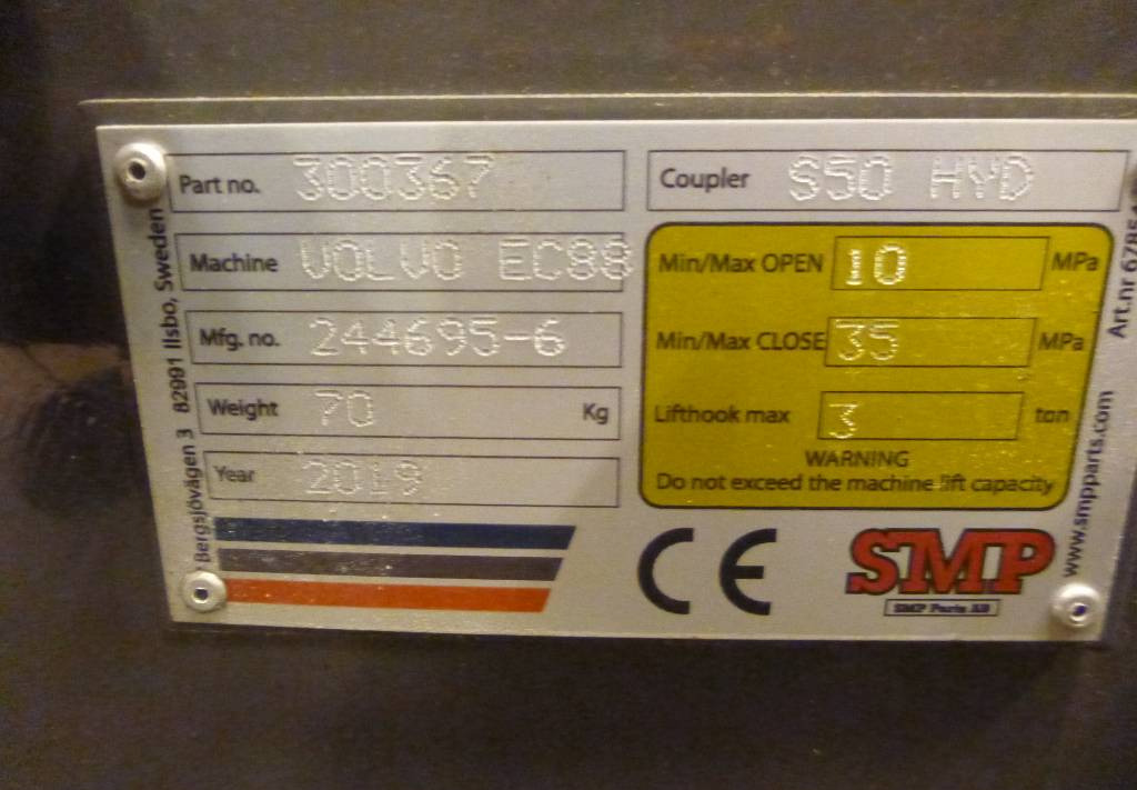 Bashkues i shpejtë për Makineri ndërtimi SMP S50 HYD: foto 3