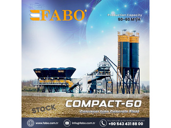 Impiant betoni i ri FABO COMPACT-60 CONCRETE PLANT | CONVEYOR TYPE: foto 1