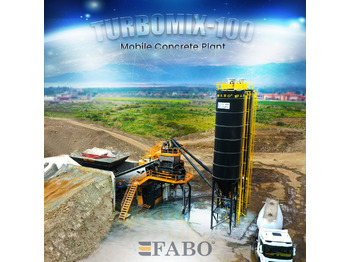 Impiant betoni i ri FABO TURBOMIX-100 Mobile Concrete Batching Plant: foto 1