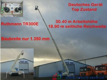 Ruthmann Raupen Arbeitsbühne 30.40 m / seitlich 18.90 m - Platformë ajrore e montuar në kamion