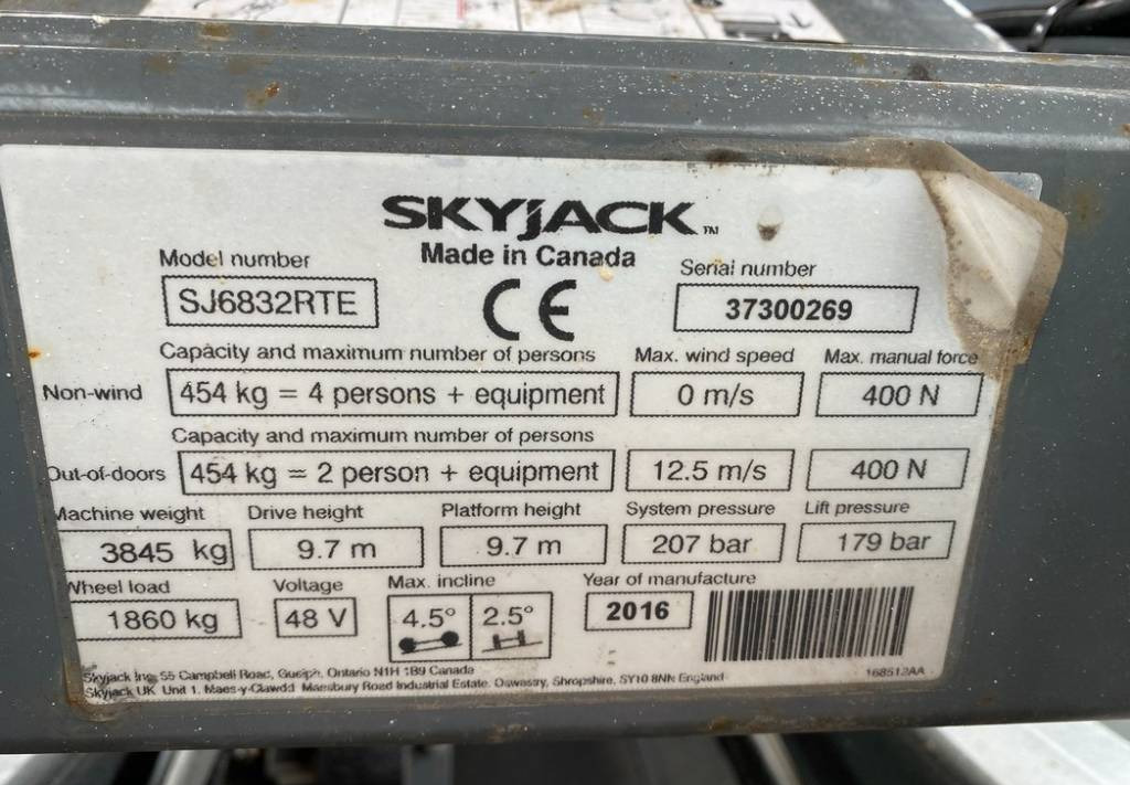 Ngritës gërshërë SkyJack SJ6832 RTE Electric 4x4 Scissor Work Lift 1175cm: foto 10