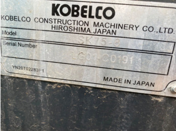 Miniekskavator Used excavator kobelco sk75-8, second hand 7tons good Quality Kobelco sk75 excavator Sk75-8  Japan SK75-8 crawler excavat: foto 5