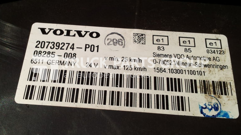 Paneli i aparateve për Kamioni VOLVO FH12, combination kit, instrument panel, dashboard 20739274: foto 7