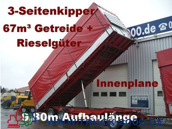 KEMPF 3-Seiten Getreidekipper 67m³   9.80m Aufbaulänge - Rimorkio me vagonetë të mbyllur